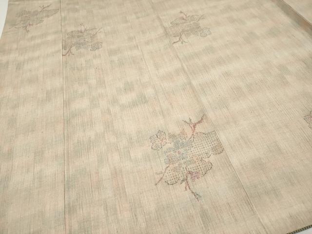 平和屋本店●極上　本場結城紬　重要無形文化財　100亀甲　雲取り枝椿文　井上商事謹製　ほていや扱い　証紙付き　逸品　CYAA4303s6