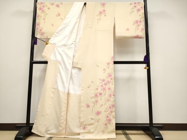 平和屋本店■極上　松田聖子　SEIKO MATSUDA　訪問着　刺繍　枝垂れ桜文　丁子色地　逸品　CYAA2201s5