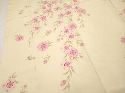 平和屋本店■極上　松田聖子　SEIKO MATSUDA　訪問着　刺繍　枝垂れ桜文　丁子色地　逸品　CYAA2201s5