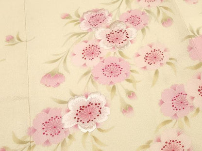 平和屋本店■極上　松田聖子　SEIKO MATSUDA　訪問着　刺繍　枝垂れ桜文　丁子色地　逸品　CYAA2201s5