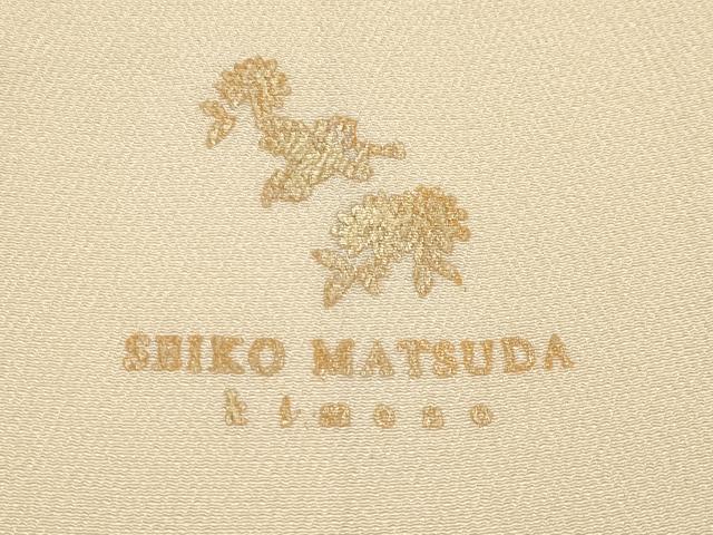 平和屋本店■極上　松田聖子　SEIKO MATSUDA　訪問着　刺繍　枝垂れ桜文　丁子色地　逸品　CYAA2201s5