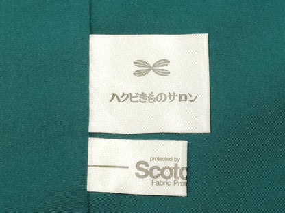 平和屋本店●極上 重要無形文化財 人間国宝 中村勇二郎 江戸小紋 草木染 川端柄 天鵞絨色地 反端付き 逸品 CYAA2208s5