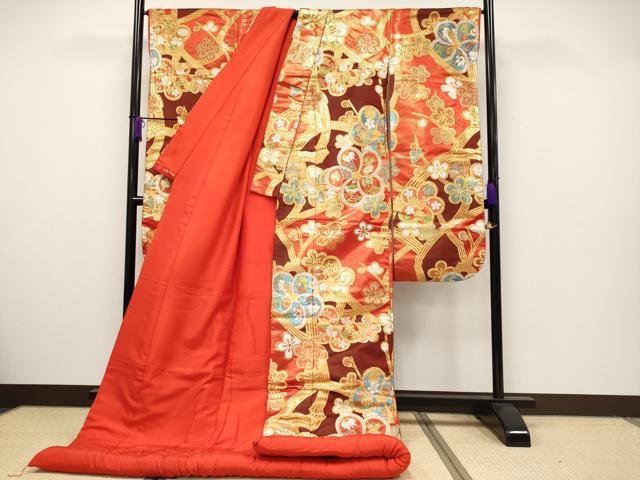 平和屋本店■極上　西陣　川島織物　色打掛　和装　婚礼　結婚式　花嫁　神社挙式　唐織　枝梅　宝尽くし　金銀糸　逸品　CYAA2218s5