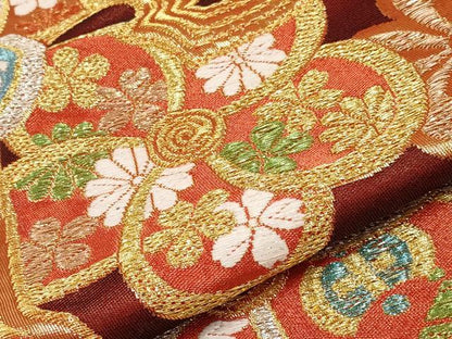 平和屋本店■極上　西陣　川島織物　色打掛　和装　婚礼　結婚式　花嫁　神社挙式　唐織　枝梅　宝尽くし　金銀糸　逸品　CYAA2218s5