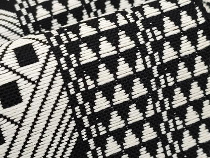 平和屋本店■極上　こぎん刺し　八寸名古屋帯　菱吉祥文　黒地　さが美扱い　逸品　未使用　CYAA2245s5