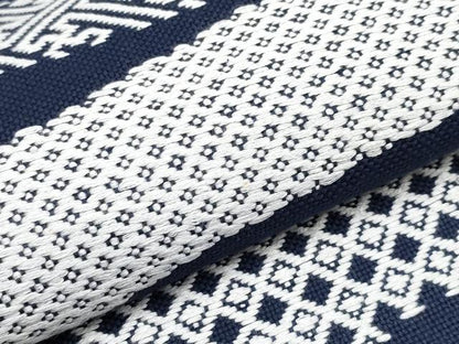 平和屋本店●極上 こぎん刺し 九寸名古屋帯 吉祥文 青褐色地 綿 逸品 CYAA2248s5