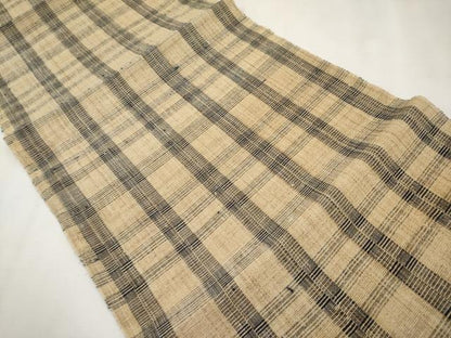 平和屋本店＊極上 夏物 越後上布 つけ帯 格子柄 苧麻 逸品 CYAA2250s5