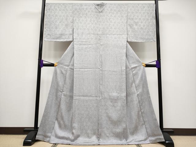 平和屋本店■極上　名門　藤娘きぬたや・杢目絞り　小紋　証紙付き　逸品　未使用　CYAA2279s5