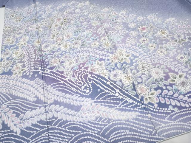 平和屋本店●極上 訪問着 辻が花 暈し染め 銀通し地 三越扱い 逸品 CYAA2297s5