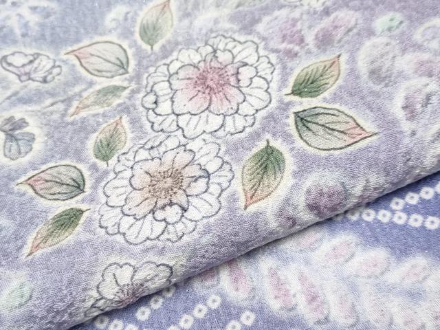 平和屋本店●極上 訪問着 辻が花 暈し染め 銀通し地 三越扱い 逸品 CYAA2297s5