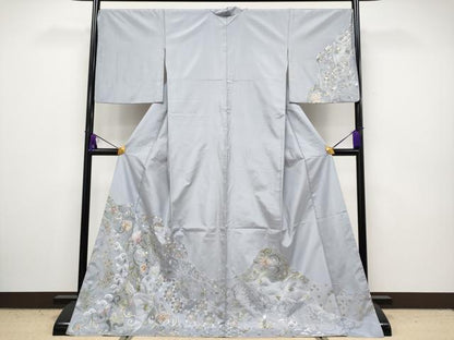 平和屋本店■極上　中国三大刺繍　スワトウ刺繍　総刺繍　訪問着　本場大島紬　更紗花唐草文　逸品　CYAA2306s5