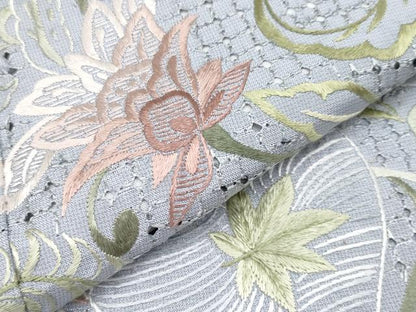 平和屋本店■極上　中国三大刺繍　スワトウ刺繍　総刺繍　訪問着　本場大島紬　更紗花唐草文　逸品　CYAA2306s5