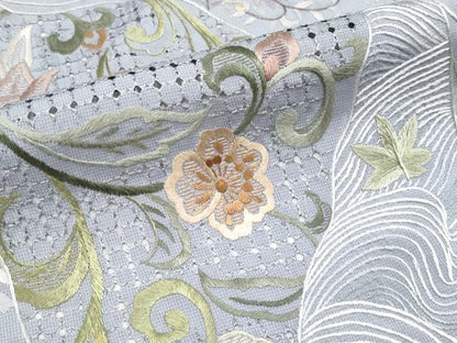 平和屋本店■極上　中国三大刺繍　スワトウ刺繍　総刺繍　訪問着　本場大島紬　更紗花唐草文　逸品　CYAA2306s5