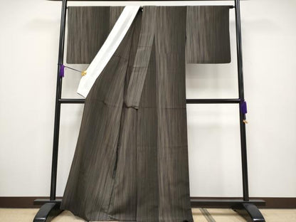 平和屋本店■極上　本塩沢　やまだ織　単衣　逸品　CYAA2308s5
