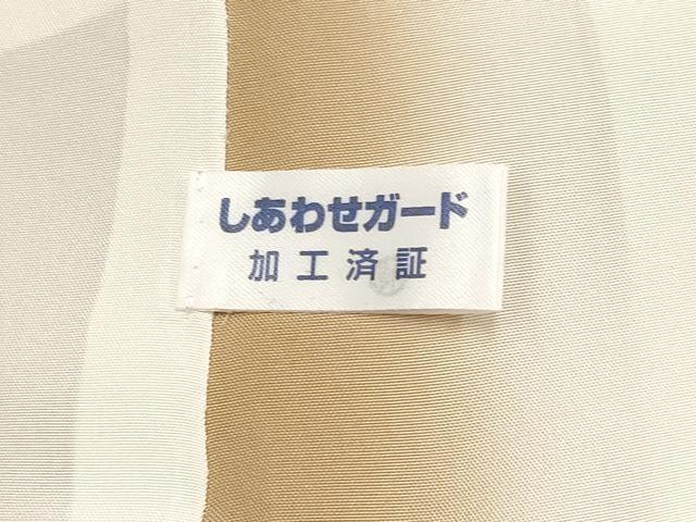 平和屋本店■極上　インド・アッサム　野蚕糸　手織　ムガシルク　ゴールデンムガ　花織　枯色地　証紙付き　逸品　CYAA2317s5