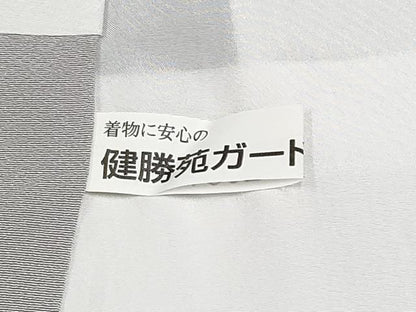 平和屋本店●極上 東京友禅 菅有鬼一 訪問着 枝花文 暈し染め 金銀彩 健勝苑扱い 青褐色地 逸品 CYAA2352s5