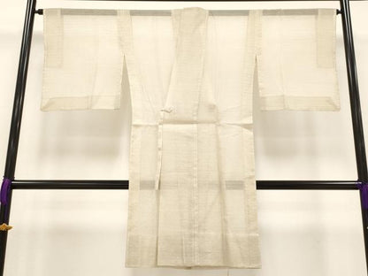 平和屋着物▽極上　スリーシーズン　春夏秋　塵除け　道中着　ロング丈　紗　薄香色地　逸品　CYAA4831s6