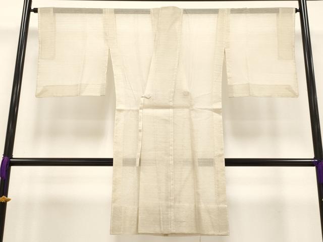 平和屋着物▽極上　スリーシーズン　春夏秋　塵除け　道中着　ロング丈　紗　薄香色地　逸品　CYAA4831s6