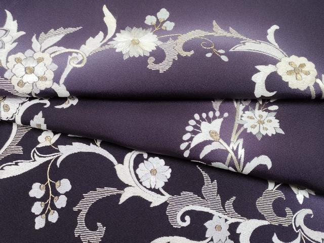 平和屋本店■極上　訪問着　総刺繍　更紗花唐草文　暈し染め　金糸　健勝苑扱い　黒紅色　逸品　未使用　CYAA2369s5