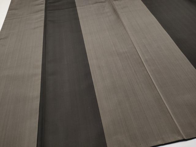 平和屋本店■極上　本場黄八丈　黒八丈　紬　平織　草木染　間道　証紙付き　逸品　CYAA2373s5