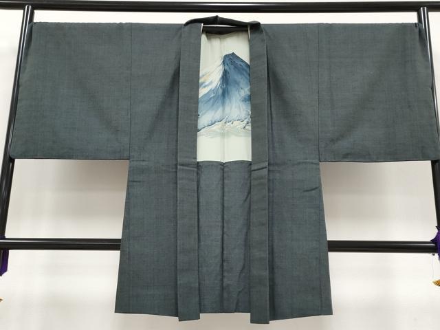 平和屋本店●極上　男性　本場結城紬　重要無形文化財　杢　アンサンブル　キングサイズ　証紙付き　逸品　CYAA4829s6