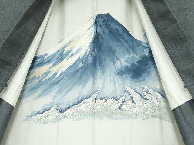平和屋本店●極上　男性　本場結城紬　重要無形文化財　杢　アンサンブル　キングサイズ　証紙付き　逸品　CYAA4829s6