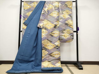 平和屋本店■極上　西陣　川島織物　色打掛　和装　婚礼　結婚式　花嫁　神社挙式　唐織　双鶴花菱文　金銀糸　逸品　CYAA2382s5