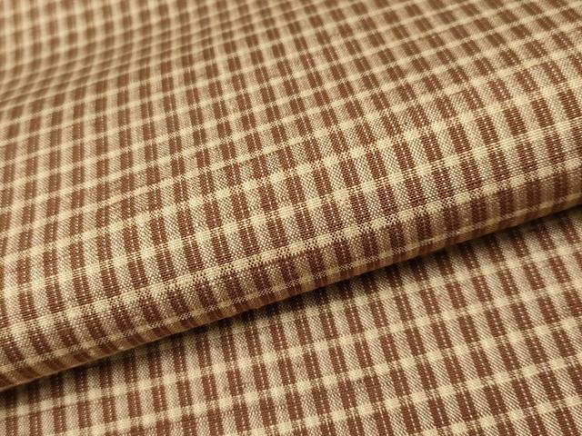 平和屋本店▽極上 青山みとも 紬 単衣 格子柄 逸品 CYAA2429s5