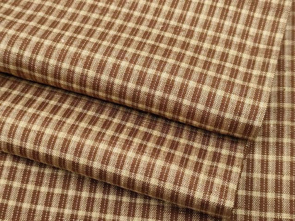 平和屋本店▽極上 青山みとも 紬 単衣 格子柄 逸品 CYAA2429s5
