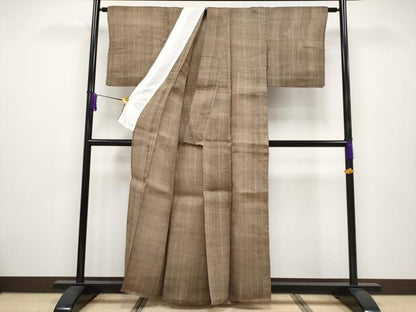平和屋本店＊極上 夏物 芭蕉布 手積み芭蕉糸100％ 希少色 黄枯茶色 逸品 未使用 CYAA2434s5
