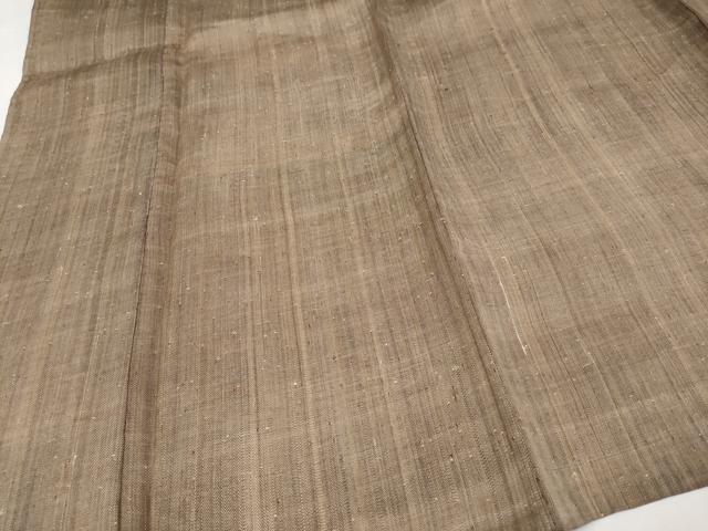 平和屋本店■極上　夏物　芭蕉布　手積み芭蕉糸100％　希少色　黄枯茶色　逸品　未使用　CYAA2434s5