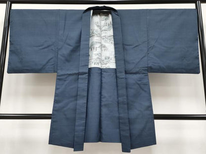 平和屋本店●極上 男性 お召 アンサンブル 100亀甲 キングサイズ 逸品 CYAA2438s5