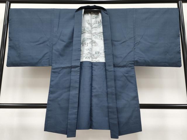 平和屋本店●極上 男性 お召 アンサンブル 100亀甲 キングサイズ 逸品 CYAA2438s5