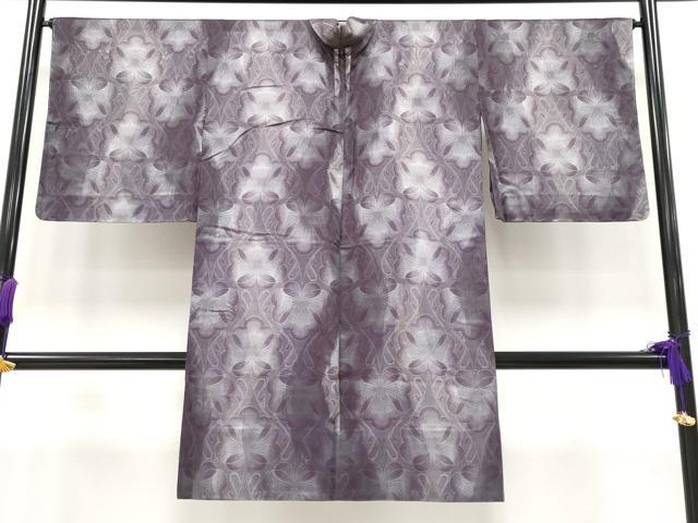 平和屋本店■極上　道中着　スリーシーズン　春夏秋　塵除け　ロング丈　草花紋紗　暈し染め　逸品　未使用　CYAA2442s5