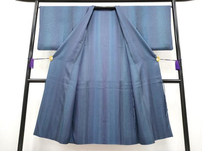 平和屋本店＃極上 道中着 ロング丈 間道 瓢箪地紋 ポーチ付き 逸品 CYAA2444s5