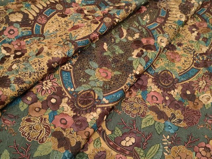 平和屋本店■極上　中国三大刺繍　スワトウ刺繍　総刺繍　訪問着・長襦袢セット　花唐草文　金糸　千歳茶色地　逸品　CYAA2452s5