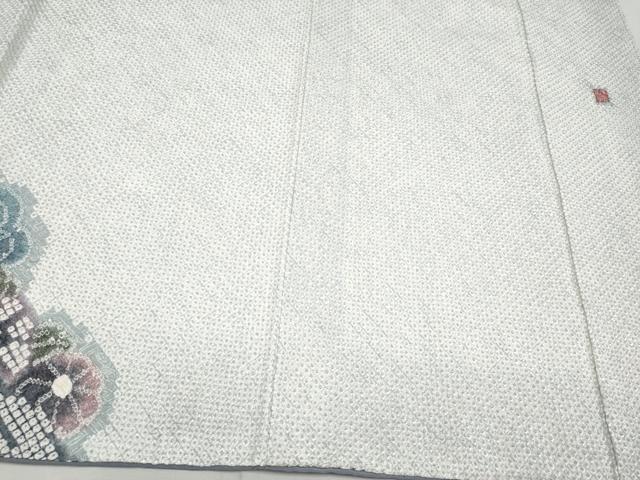 平和屋本店■希少　名門　藤娘きぬたや・総絞り　伊藤嘉秋　訪問着　渡り橋枝花文　落款あり　逸品　CYAA2462s5