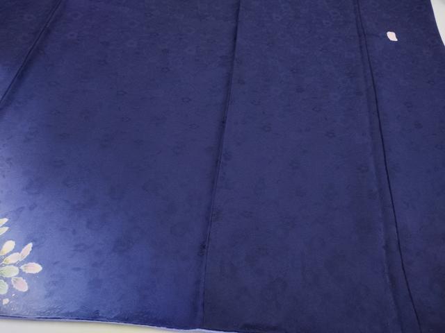 平和屋本店■極上　越後十日町の一流染匠　桐屋・翠山工房　訪問着　辻が花　絞り　刺繍　金銀彩　やまと誂製　濃紺地　逸品　CYAA2463s5