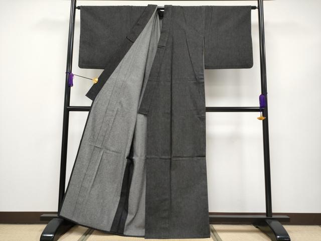 平和屋本店▽極上 デニム着物 単衣 綿 逸品 CYAA2492s5