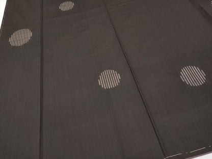 平和屋本店■極上　本場大島紬　訪問着　7マルキ　泥染め　地空き　丸文　関絹織物謹製　証紙付き　逸品　未使用　CYAA2504s5