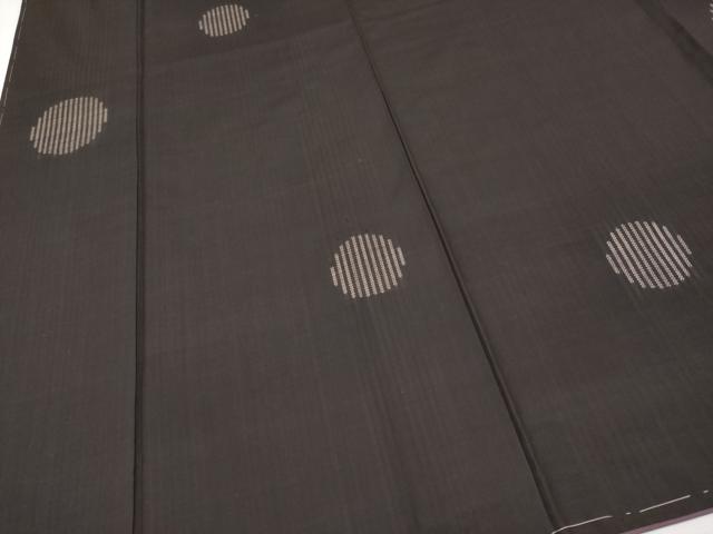 平和屋本店■極上　本場大島紬　訪問着　7マルキ　泥染め　地空き　丸文　関絹織物謹製　証紙付き　逸品　未使用　CYAA2504s5