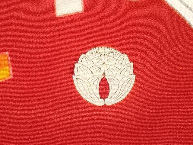 平和屋本店■極上　アンティーク　大正ロマン　振袖　駒刺繍　相良刺繍　飛鶴吉祥花文　金銀彩　逸品　CYAA2526s5