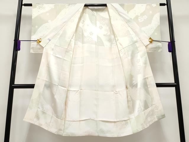 平和屋本店●上質な長襦袢 無双仕立て 鈴舞桜地紋 暈し染め 逸品 未使用 CYAA2530s5