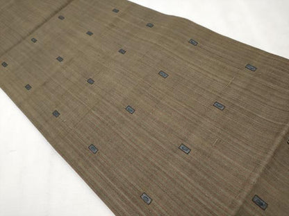 平和屋本店■極上　Maru　Factory　丸山正　太鼓柄袋帯　紬地　総刺繍　色紙文　逸品　未使用　CYAA2534s5