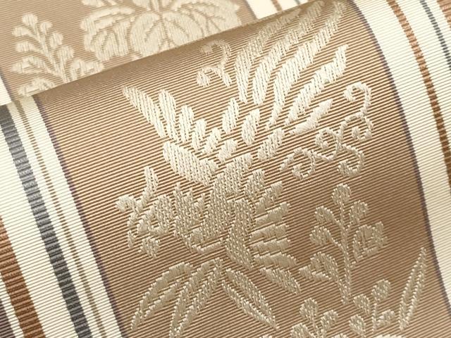平和屋本店●極上 本場筑前博多織 両面 全通柄 本袋帯 桐竹鳳凰間道 逸品 未使用 CYAA2535s5