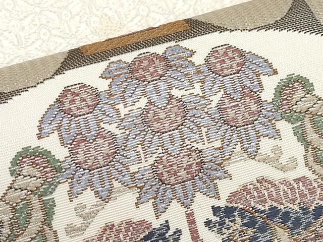 平和屋本店■極上　本場筑前博多織　八寸名古屋帯　四天王文　逸品　未使用　CYAA2552s5