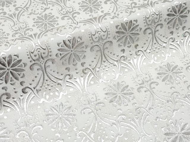 平和屋本店■極上　金彩友禅　卓越技能者・名工・和田光正　太鼓柄袋帯　花唐草文　銀彩　逸品　未使用　CYAA2567s5