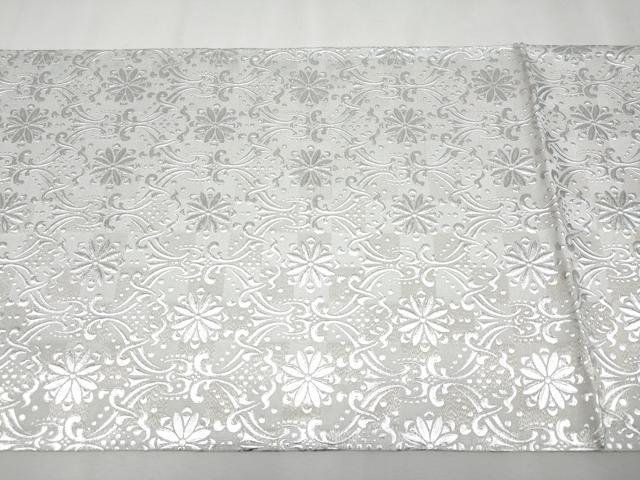 平和屋本店■極上　金彩友禅　卓越技能者・名工・和田光正　太鼓柄袋帯　花唐草文　銀彩　逸品　未使用　CYAA2567s5
