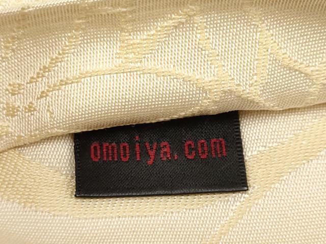 平和屋本店●極上 京都西陣・想屋謹製 両面 半幅帯 ワンポイント 刺繍 兎 花唐草文 金銀糸 逸品 CYAA2590s5