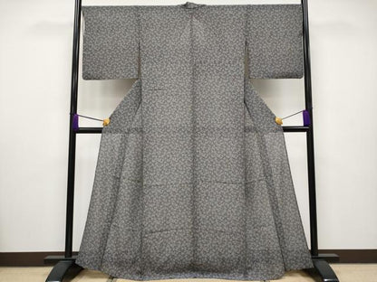 平和屋着物＊極上 夏物 江戸小紋 絽 花尽し 黒地 さが美扱い 逸品 CYAA2609s5
